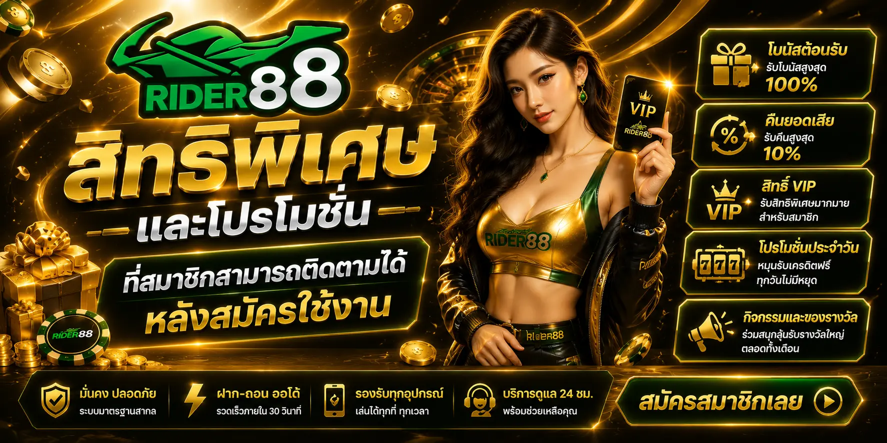 สิทธิพิเศษและโปรโมชั่นที่สมาชิกสามารถติดตามได้หลังสมัครใช้งาน